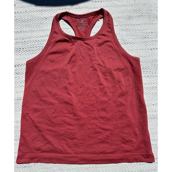 Papaya Active Tank Top Womens Small Pink Crop Racerback Crew back Activewear - Picture 3 of 8